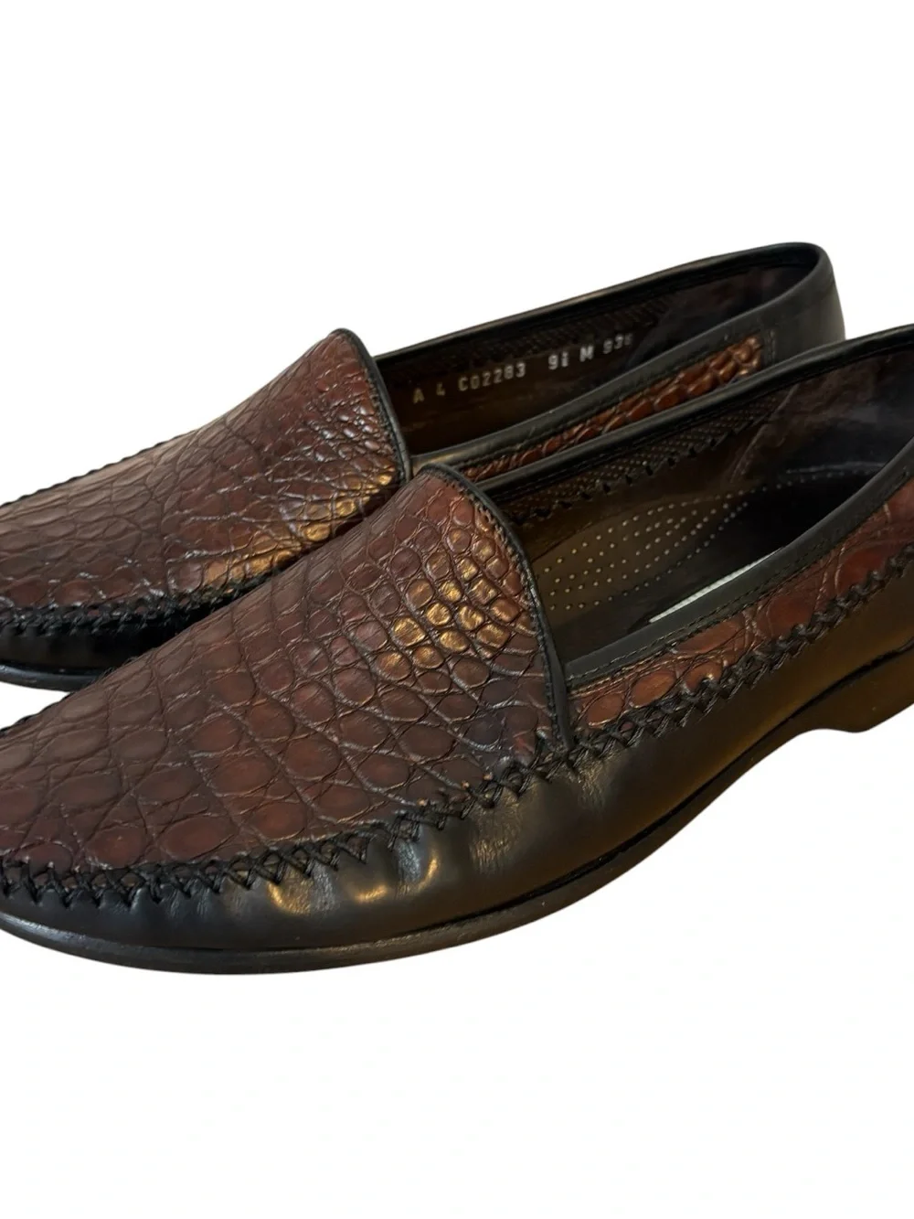 Cole Haan Bragano Genuine Crocodile Crafted Italy Loafers Shoes Men’s Size 9.5 M